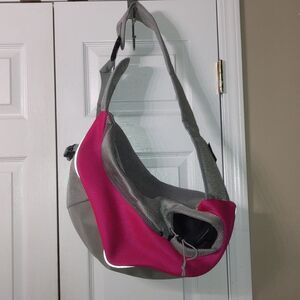 Pawaboo Pet Dog Sling Carrier, Hand Free Drawstring Dog Papoose Sz Medium